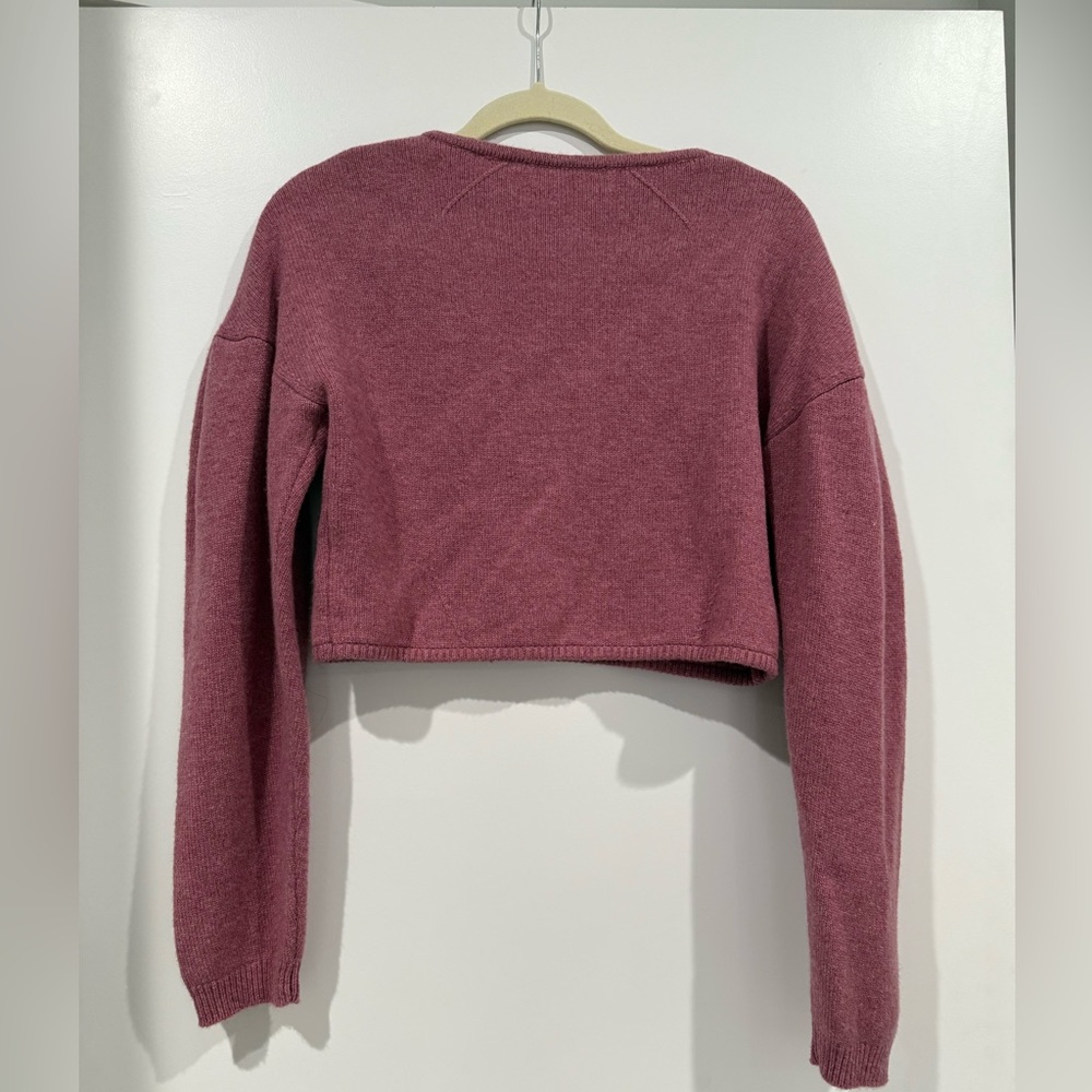 Moussy mauve cropped cardigan, size M - Picture 4 of 4